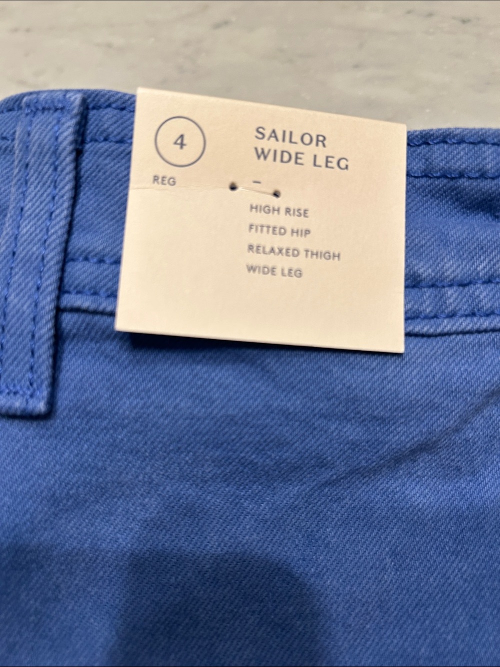 Universal Thread Women’s Periwinkle Blue Sailor Wide Leg Jeans - Picture 6 of 8